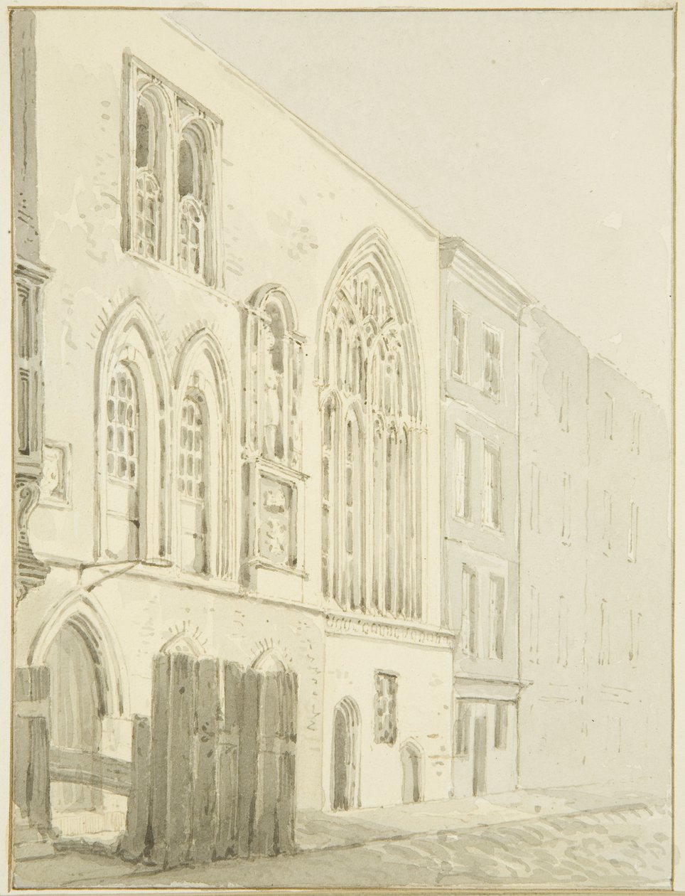 The Old Guildhall (ceruza és akvarell papíron) alkotó: Marcus H. Homes