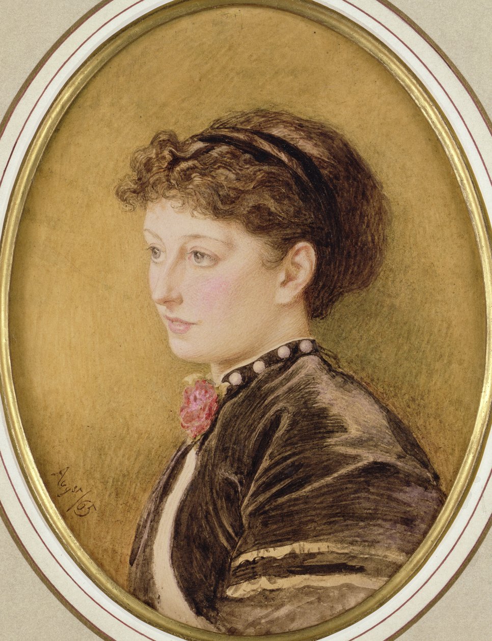 Kate Collins (született Dickens) 1865 (wc, papír) alkotó: Marcus Stone