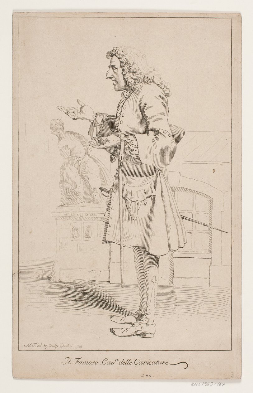 "A híres Cavre delle Caricature". Portræt Pier Leone Ghezzi (1674-1755) alkotó: Marcus Tuscher