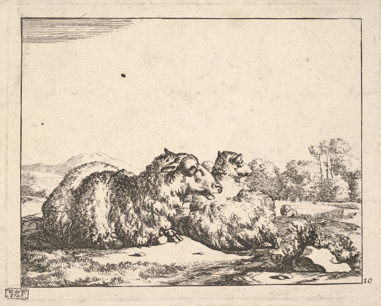 Juh, 16 tányéros készletből, 1664. alkotó: Marcus de Bye