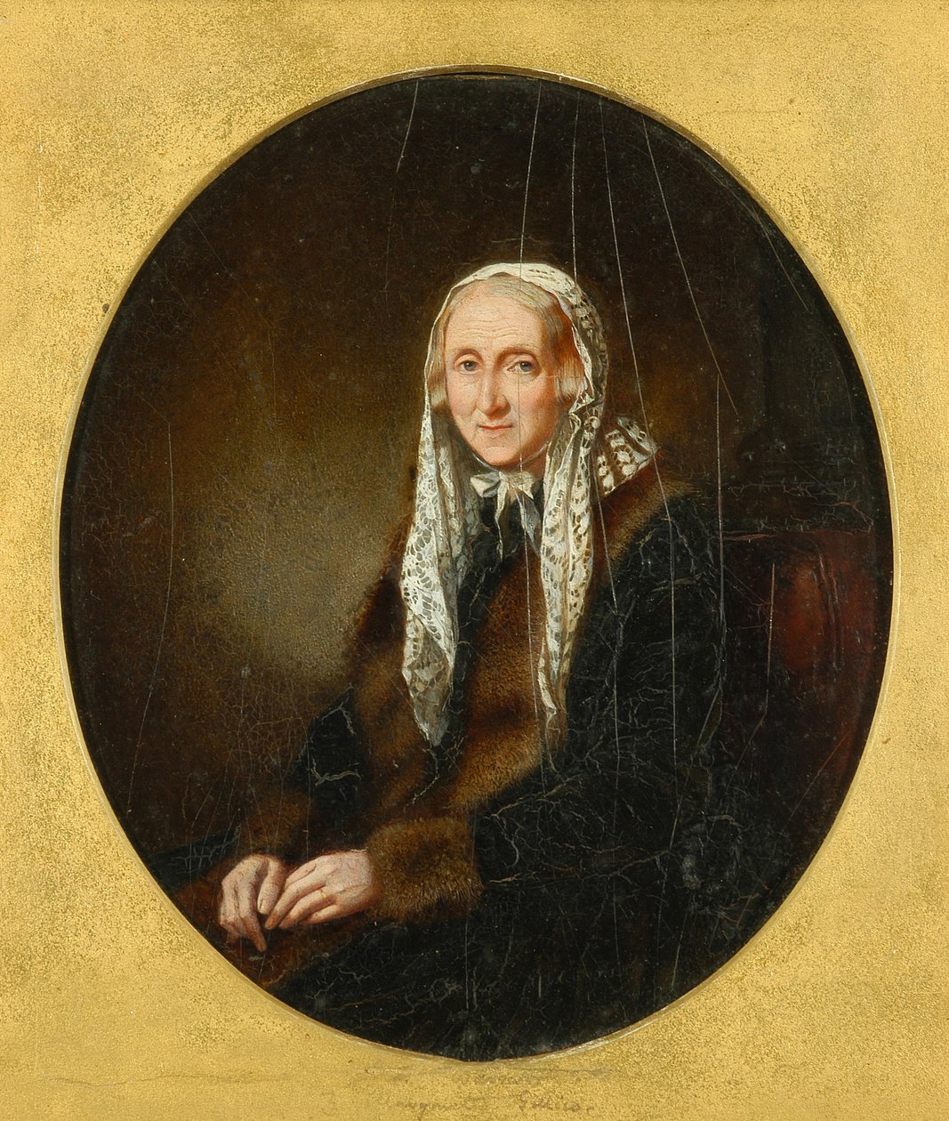 Mary Wordsworth portréja, 1839 (olaj, elefántcsont) alkotó: Margaret Gillies