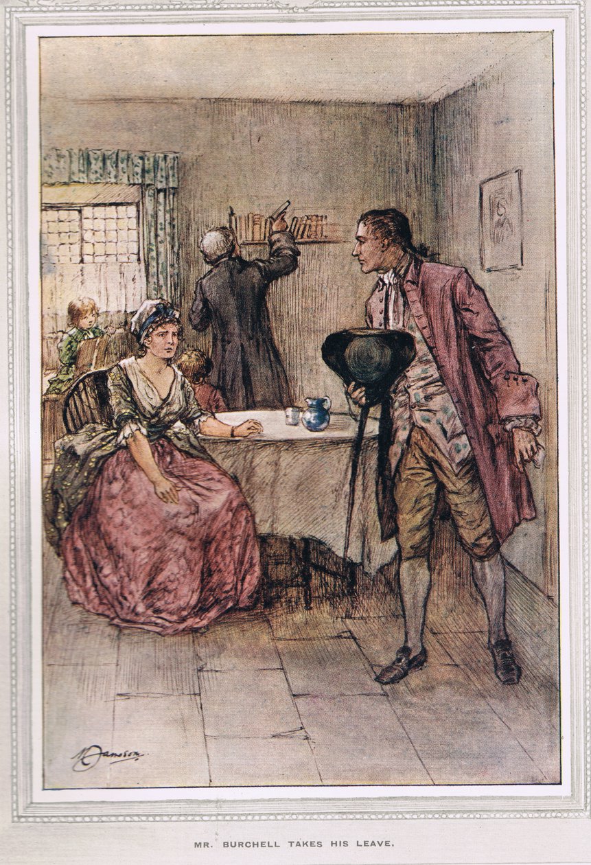 Mr Burchell búcsúzik, illusztráció Oliver Goldsmith 