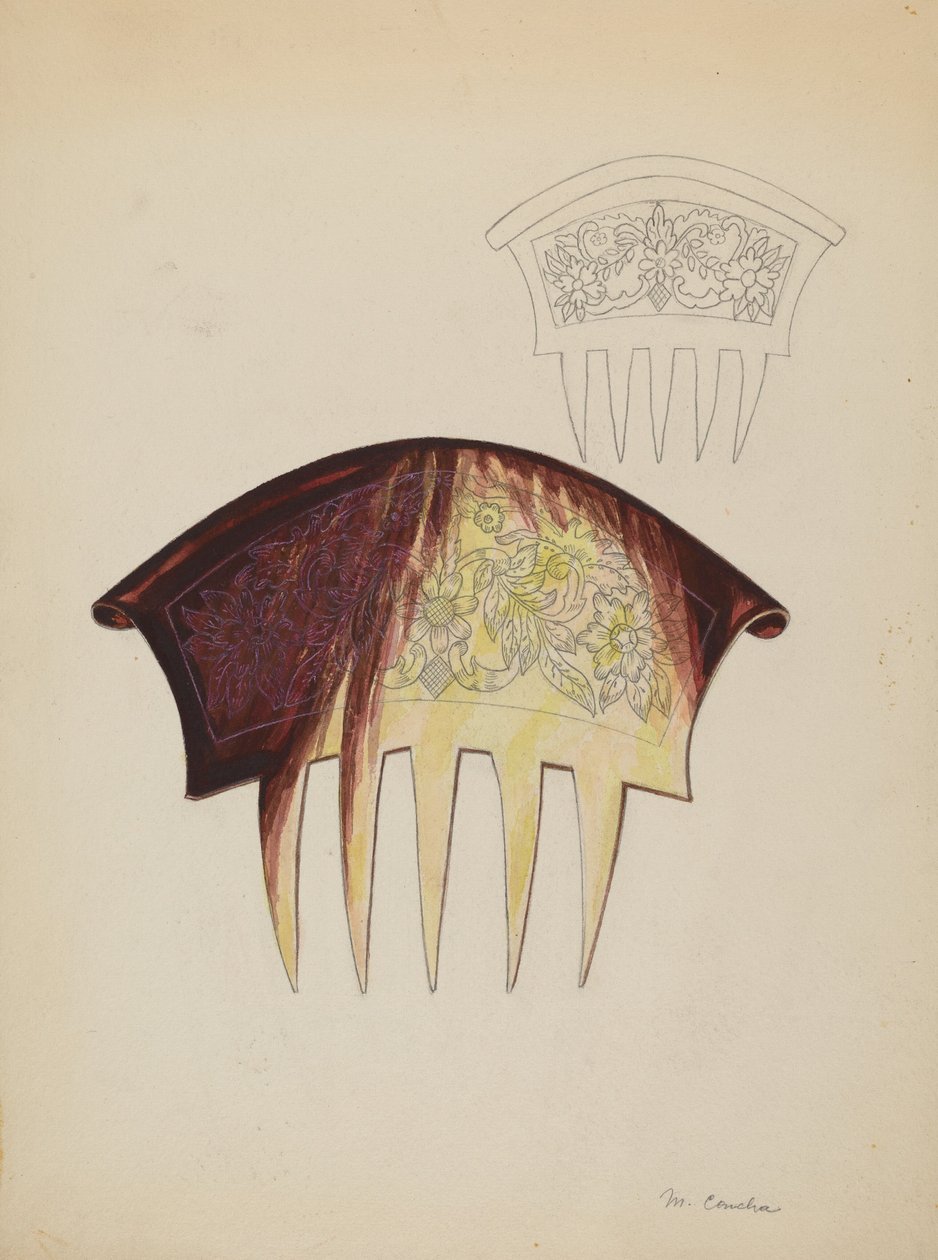 Fésű, 19351942. alkotó: Margaret Concha
