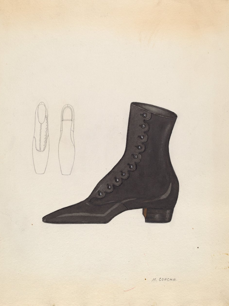 Női cipő, c. 1937. alkotó: Margaret Concha