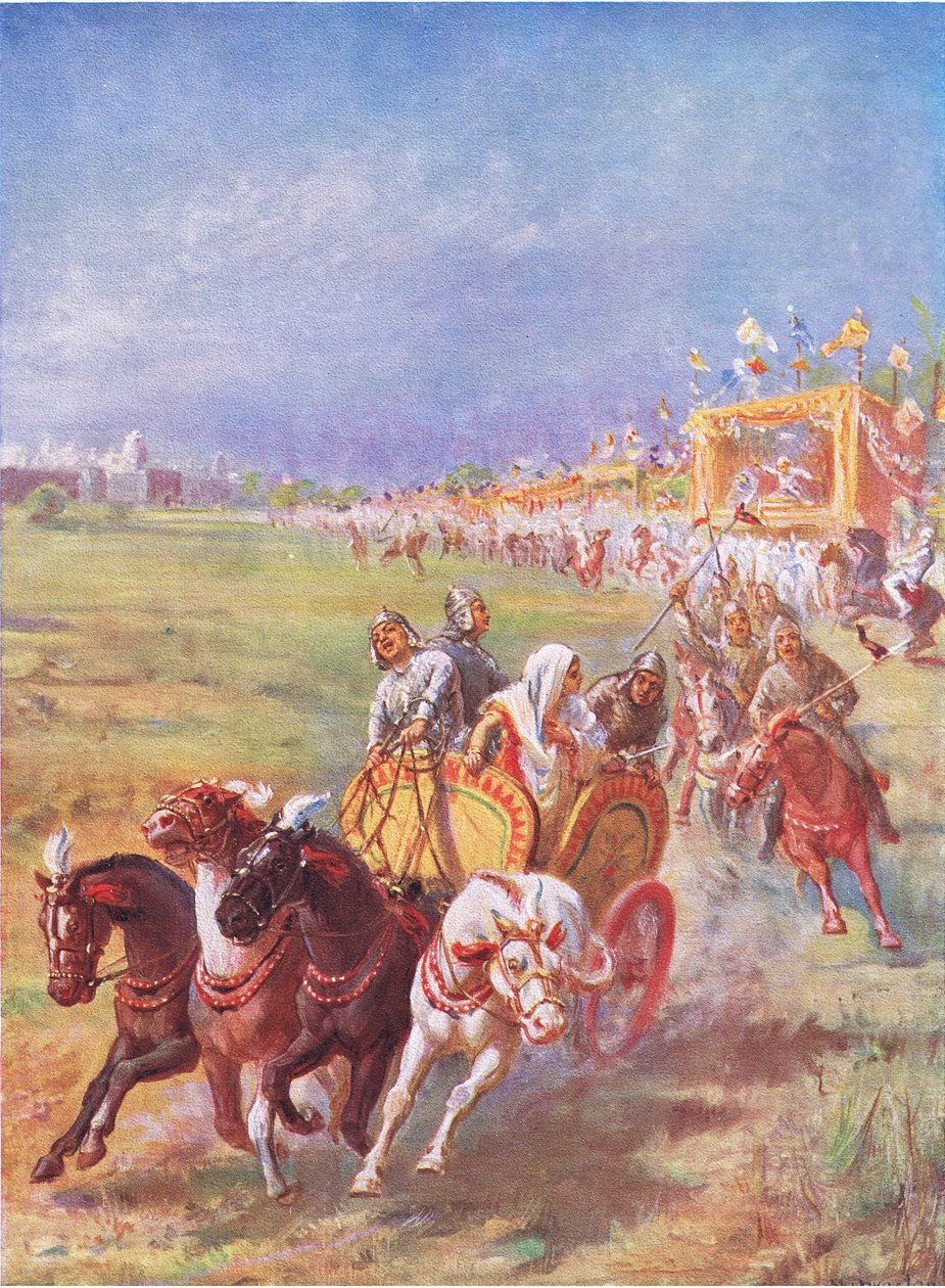 Fordulópont az indiai történelemben (színes litográfia) alkotó: Margaret Dovaston