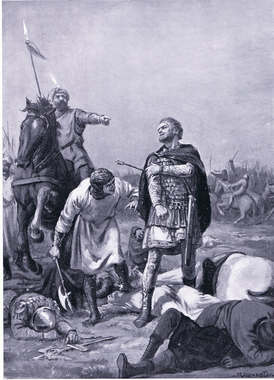 Romanus Diogenes császár elfogása Alp Arslanti által 1071-ben (litó) alkotó: Margaret Dovaston