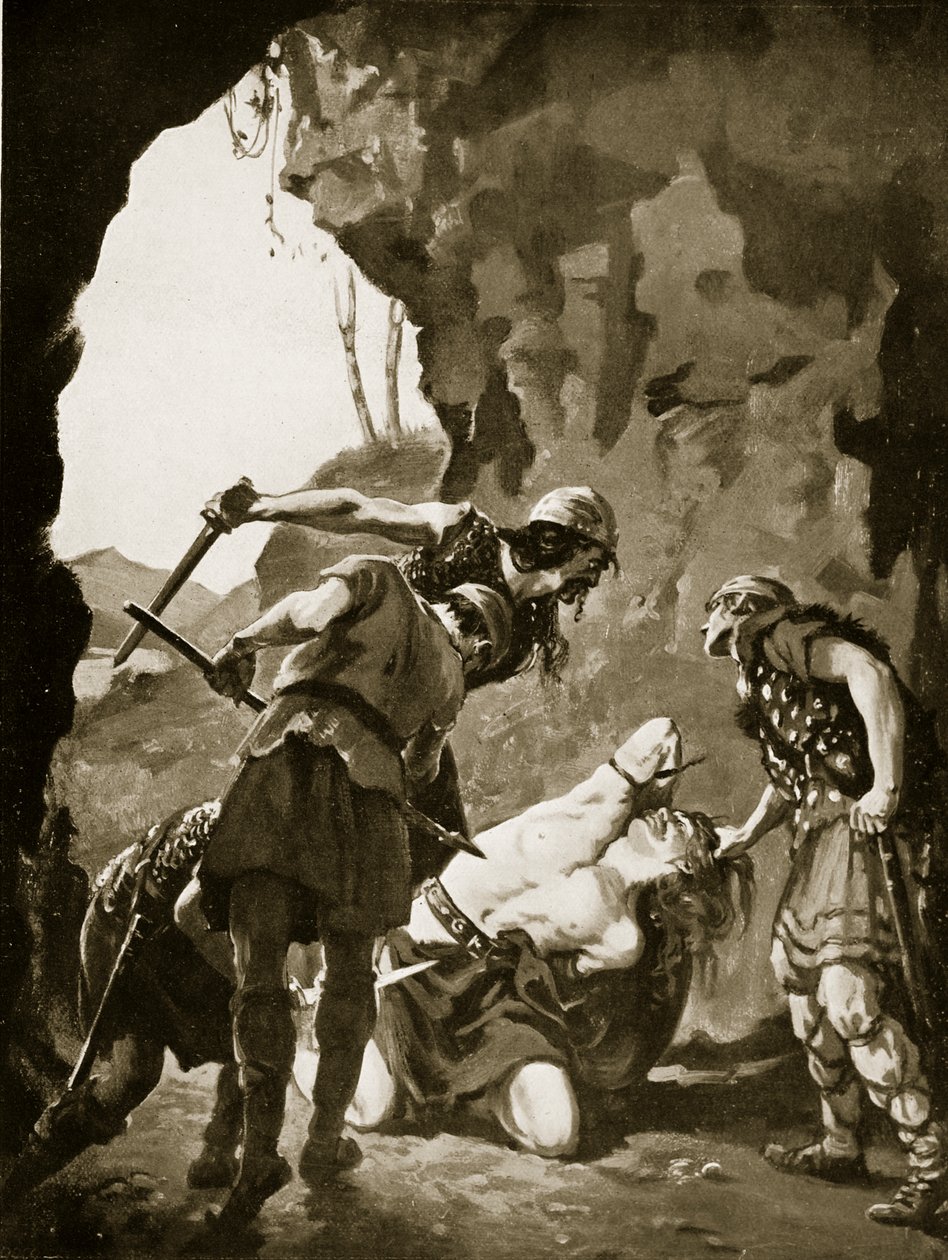 II. Konstantin, akit a dánok megöltek, Kr. u. 881, illusztráció a "Hutchinson