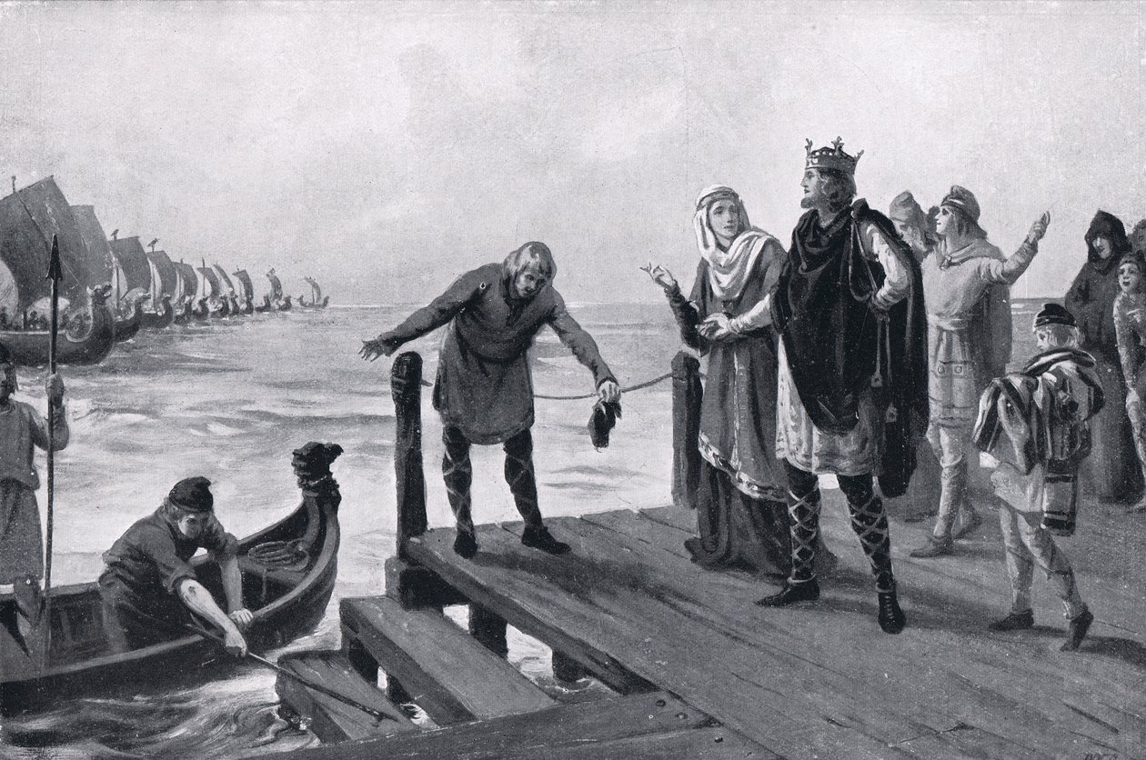 Edgar, a békeszerető, haditengerészeti szemlét tart AD973 alkotó: Margaret Dovaston