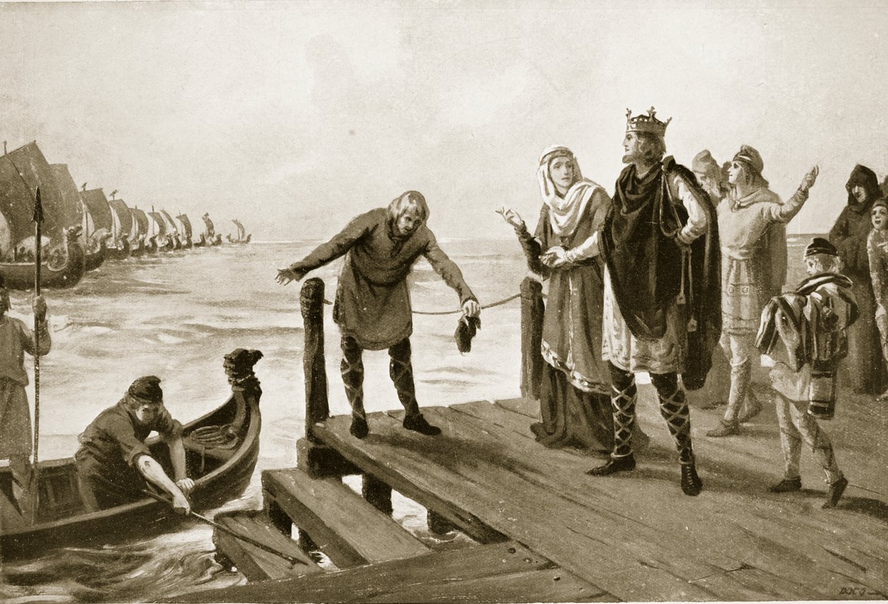 Edgar, a békeszerető, haditengerészeti szemlét tart, illusztráció a "Hutchinson