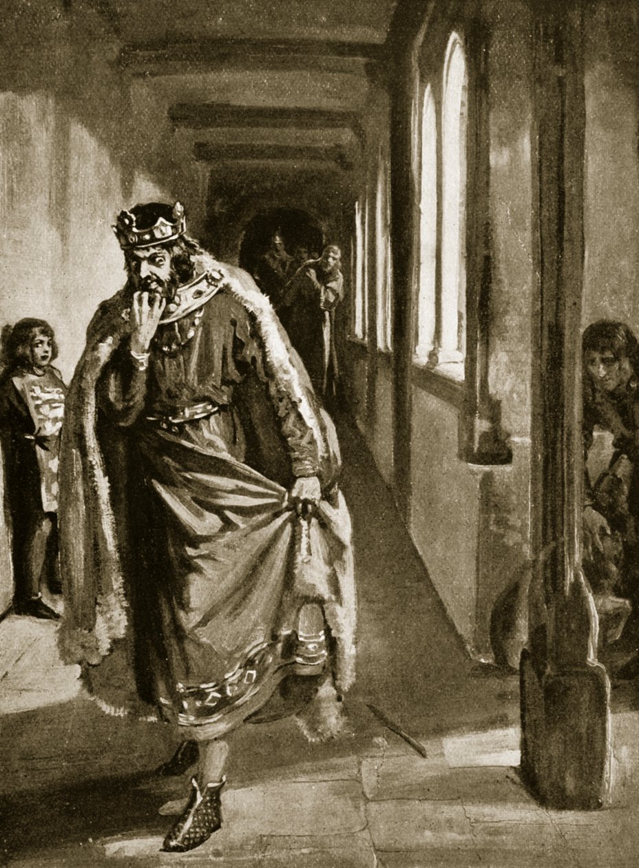 János dühe a Magna Carta aláírása miatt, illusztráció a "Hutchinson