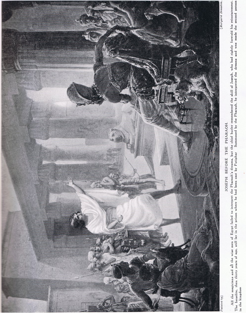 József a fáraó előtt, 1920 körül (litográfia) alkotó: Margaret Dovaston