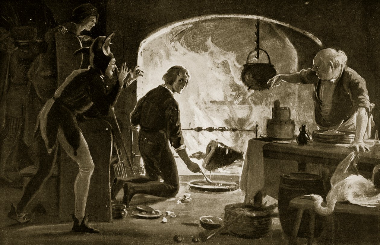 Lambert Simnel a konyhában, illusztráció a "Hutchinson