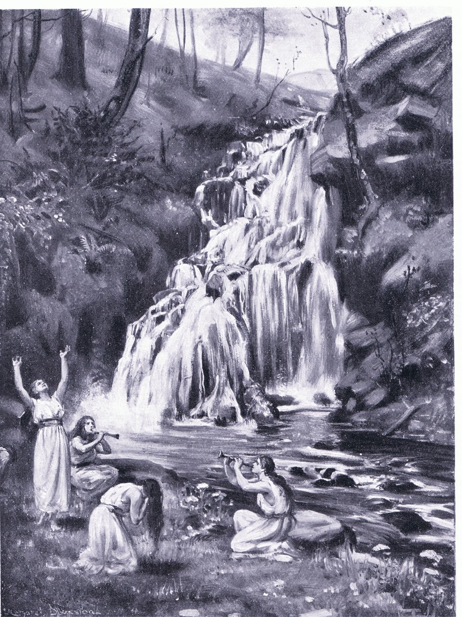Adonisz elvesztését sirató föníciai leányok (litográfia) alkotó: Margaret Dovaston