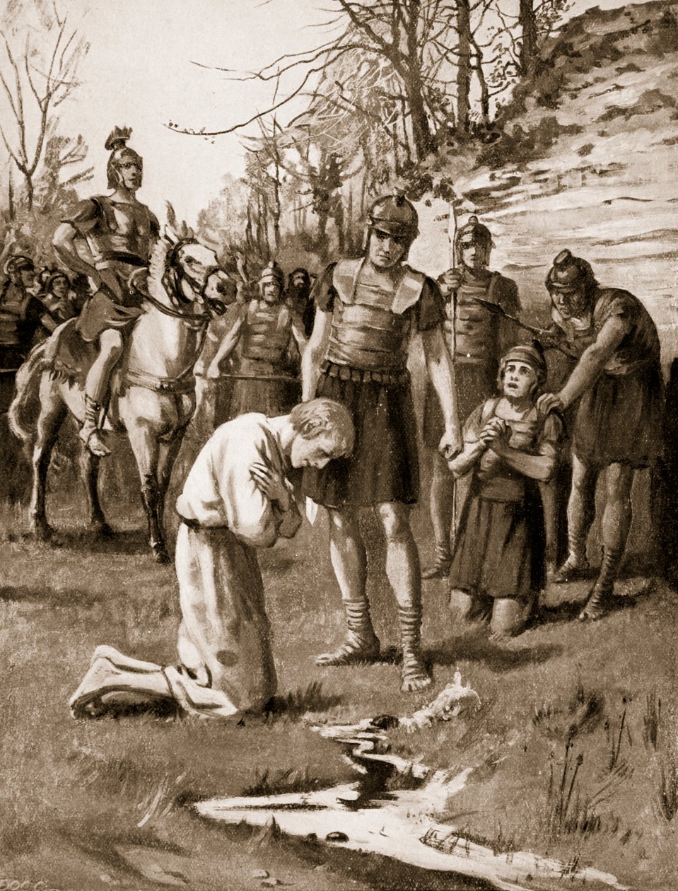 The Martyrdom of St. Alban, 303 körül, illusztráció a "Hutchinson