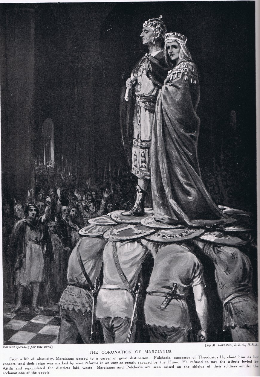 Marcianus megkoronázása alkotó: Margaret Dovaston
