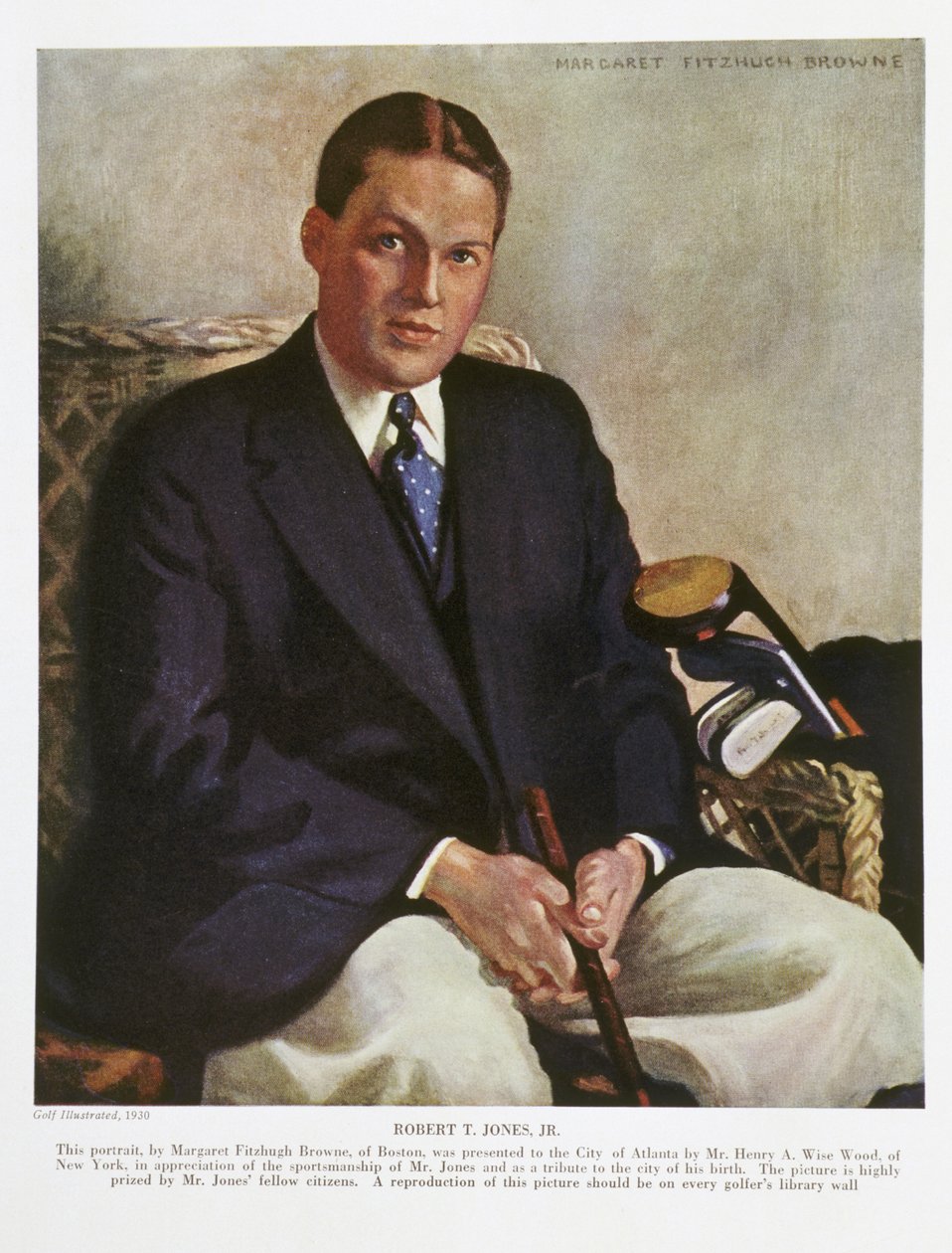 Bobby Jones portréja, 1930 alkotó: Margaret Fitzhugh Browne