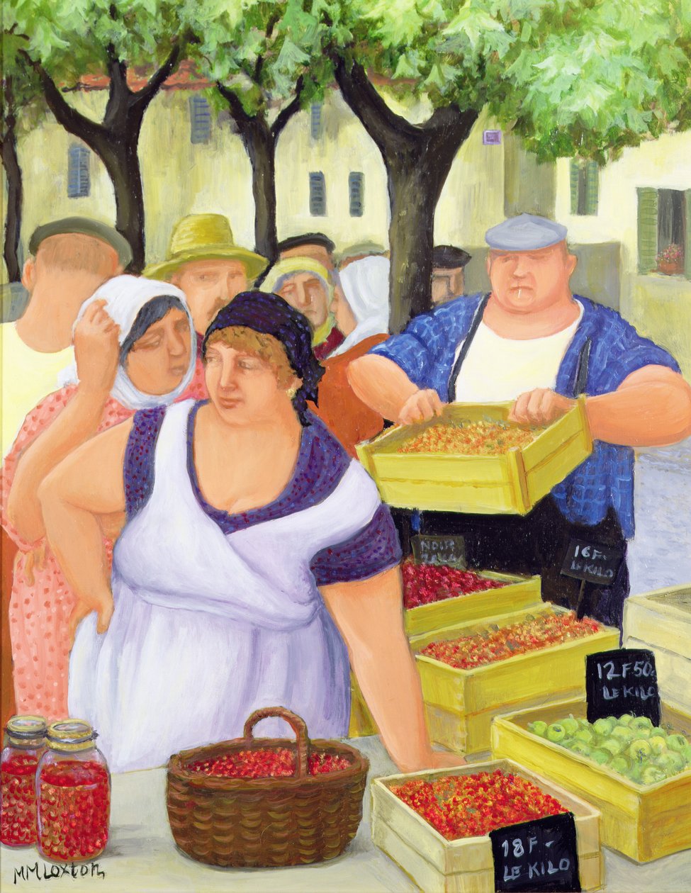 Market Place (olaj, vászon) alkotó: Margaret Loxton