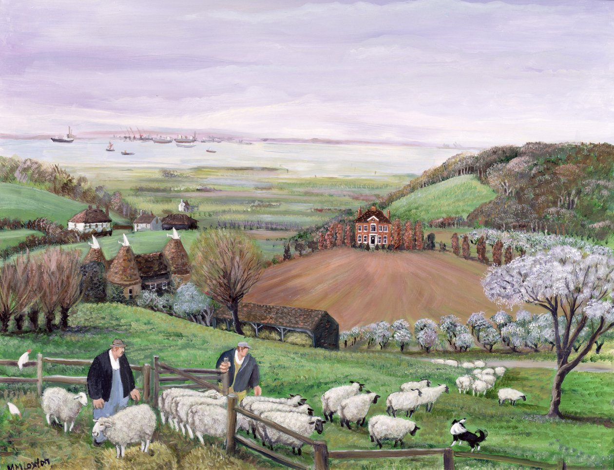 Temze kilátás (olaj, vászon) alkotó: Margaret Loxton