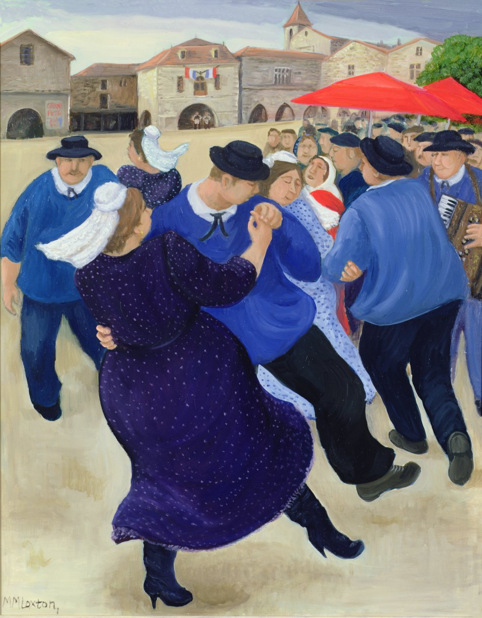 Village Fete, Burgundia alkotó: Margaret Loxton