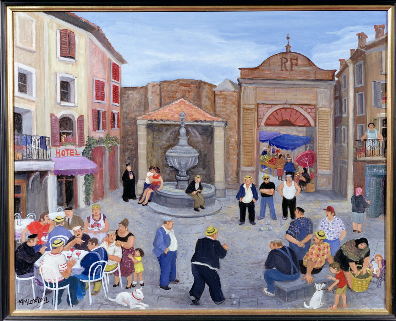Provence-i falu (olaj, vászon) alkotó: Margaret Loxton