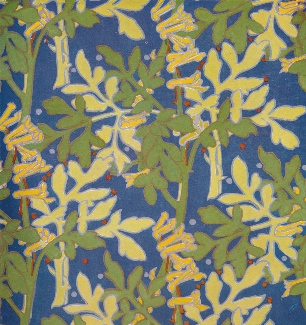 "Design for Block Printed Silk", 1926 alkotó: Margery Tomlin