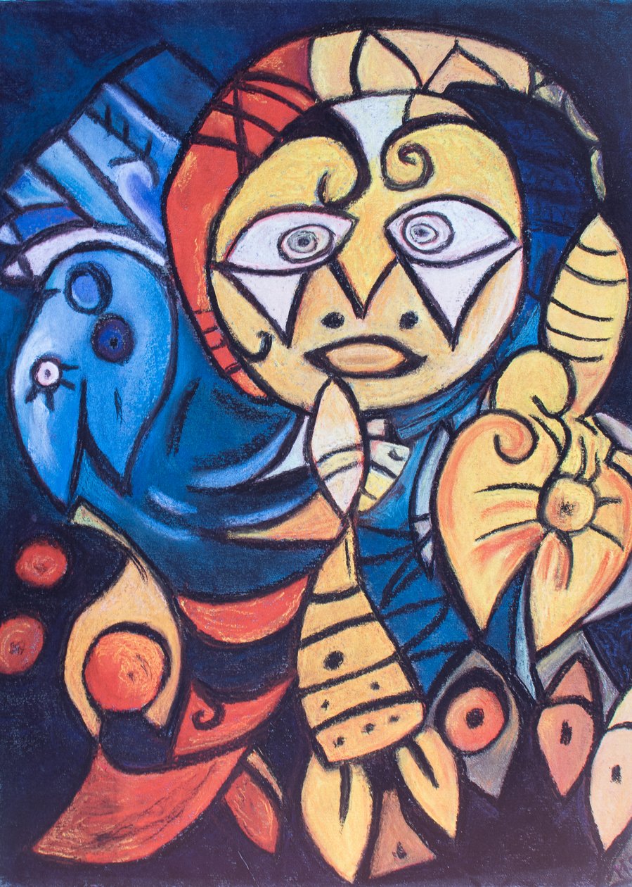 Meredt szemek, 2017 (pasztell) alkotó: Margo Starkey