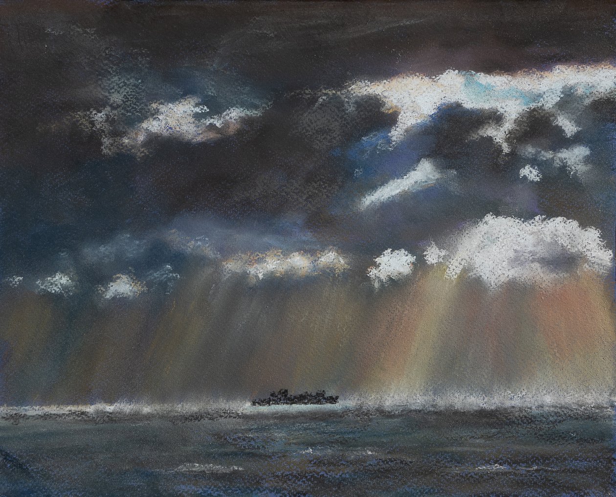 Squalls a tengeren, 2022 (pasztell) alkotó: Margo Starkey