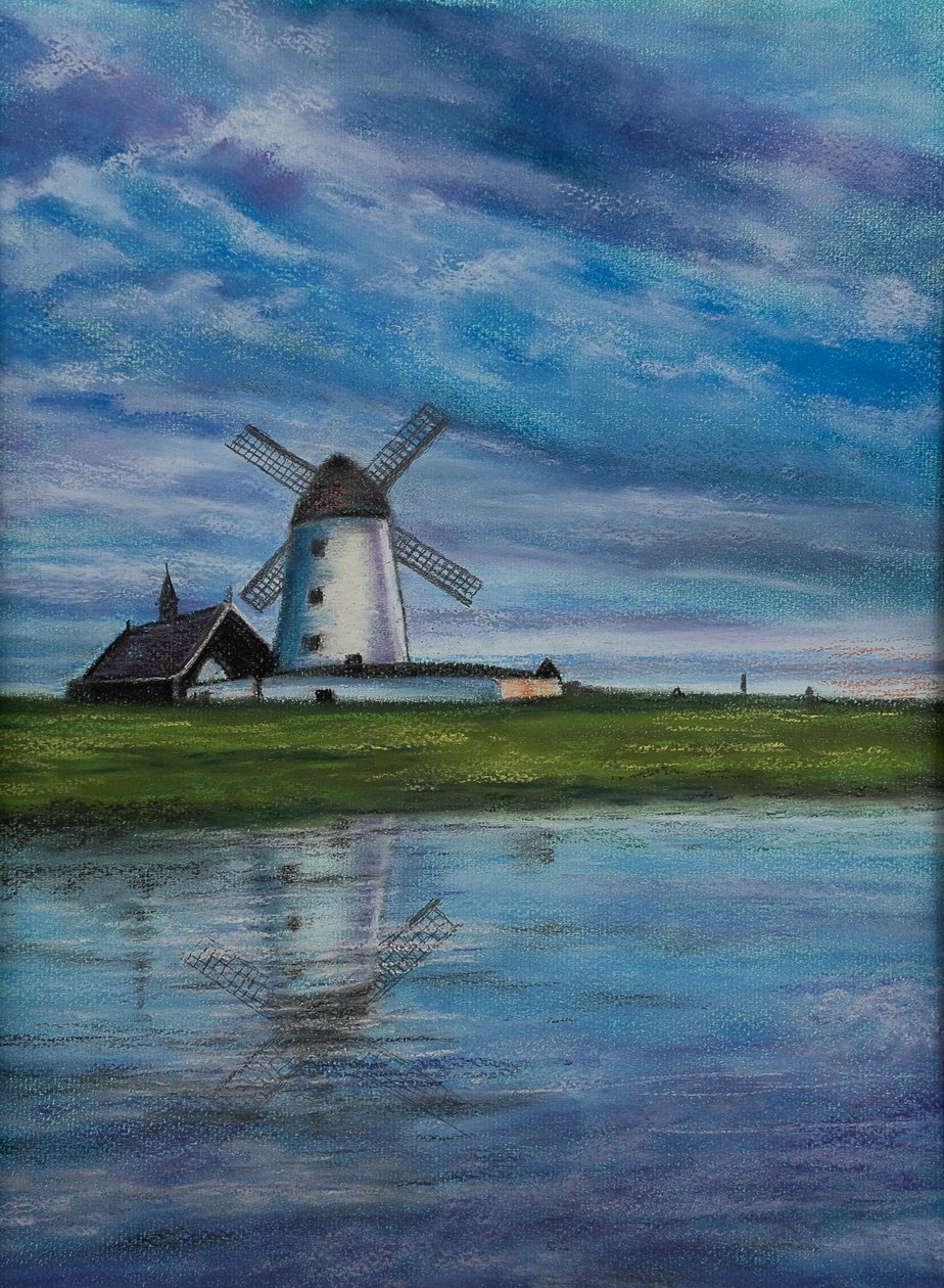 Szélmalom..Hollandia, 2020 (pasztell) alkotó: Margo Starkey