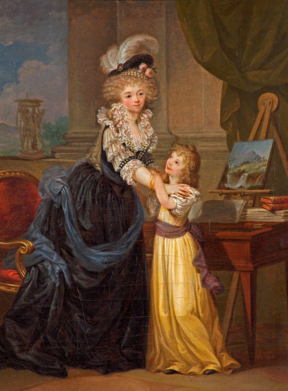 Egy fiatal hölgy és egy kislány, 1785 körül alkotó: Marguerite Gerard
