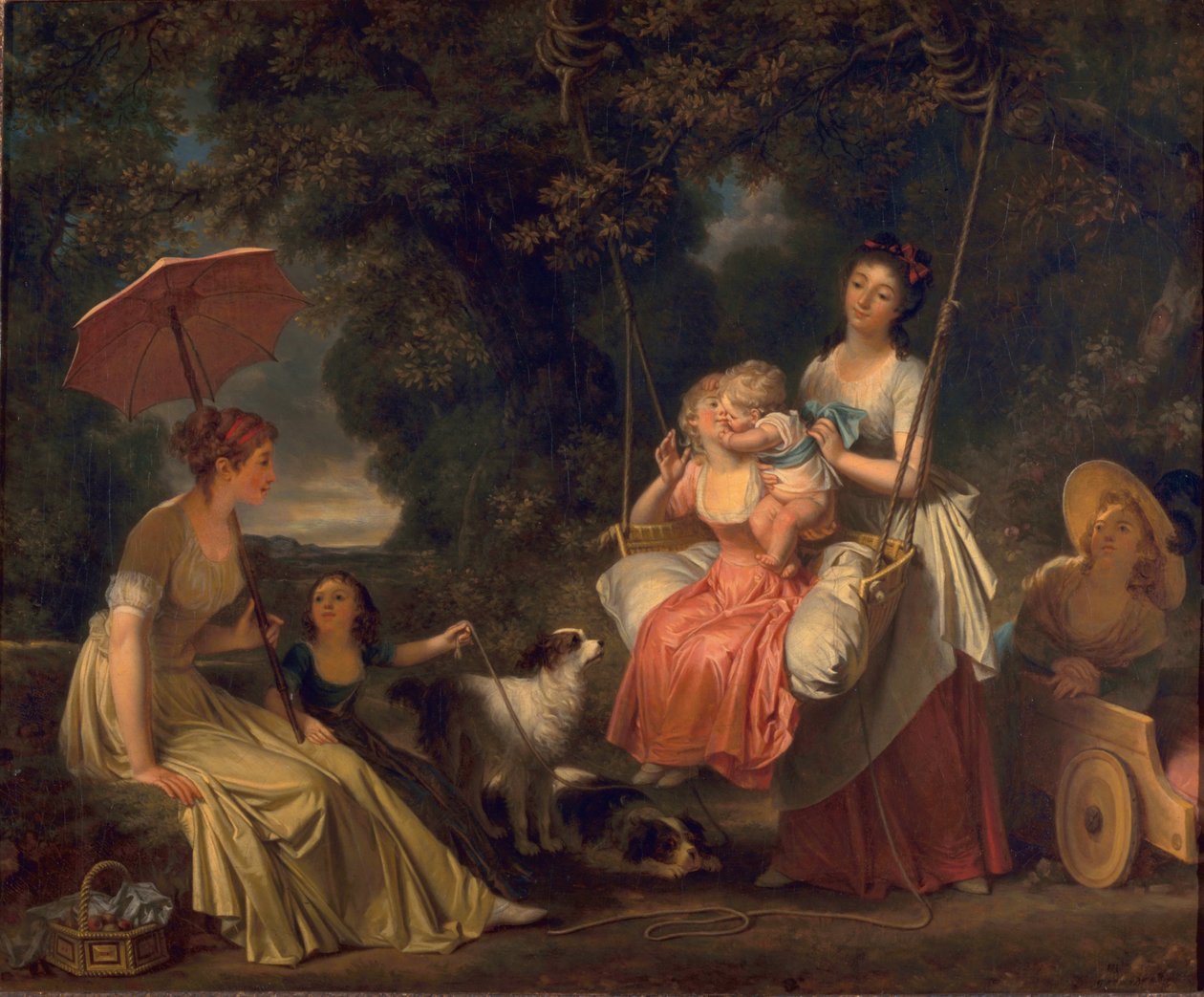 Az ártatlanság csókja, avagy A hintázás, 1787-88 körül alkotó: Marguerite Gerard