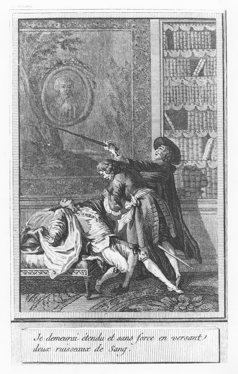 Illusztráció Prévost abbétól: „Mr. Cleveland élete és kalandjai, Oliver Cromwell természetes fia” alkotó: Marguerite Ponce