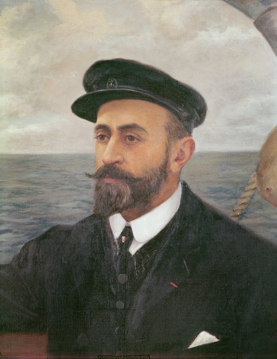 Jean Charcot (1867-1936) portréja feleségétől (olaj, vászon) alkotó: Marguerite (20th century) Clery Charcot
