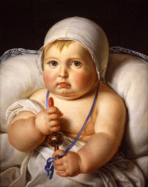 Baba csörgővel (olaj, vászon) alkotó: Marguerite Gerard