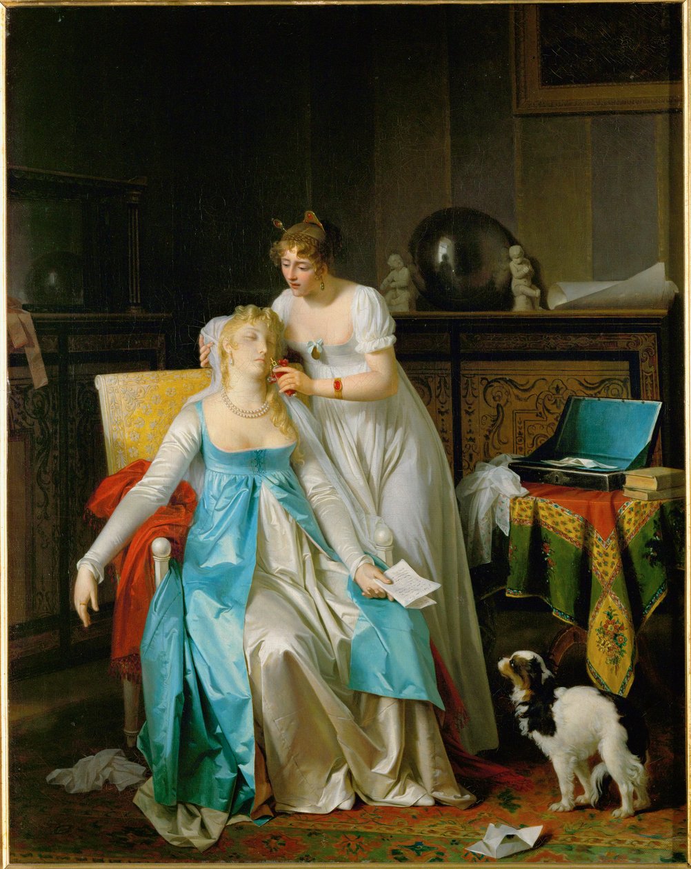 Rossz hírek. Az 1804-es szalonban kiállított ... alkotó: Marguerite Gerard