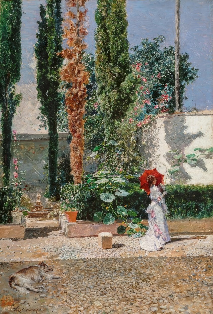 A Fortuny rezidencia kertje alkotó: Marià Fortuny