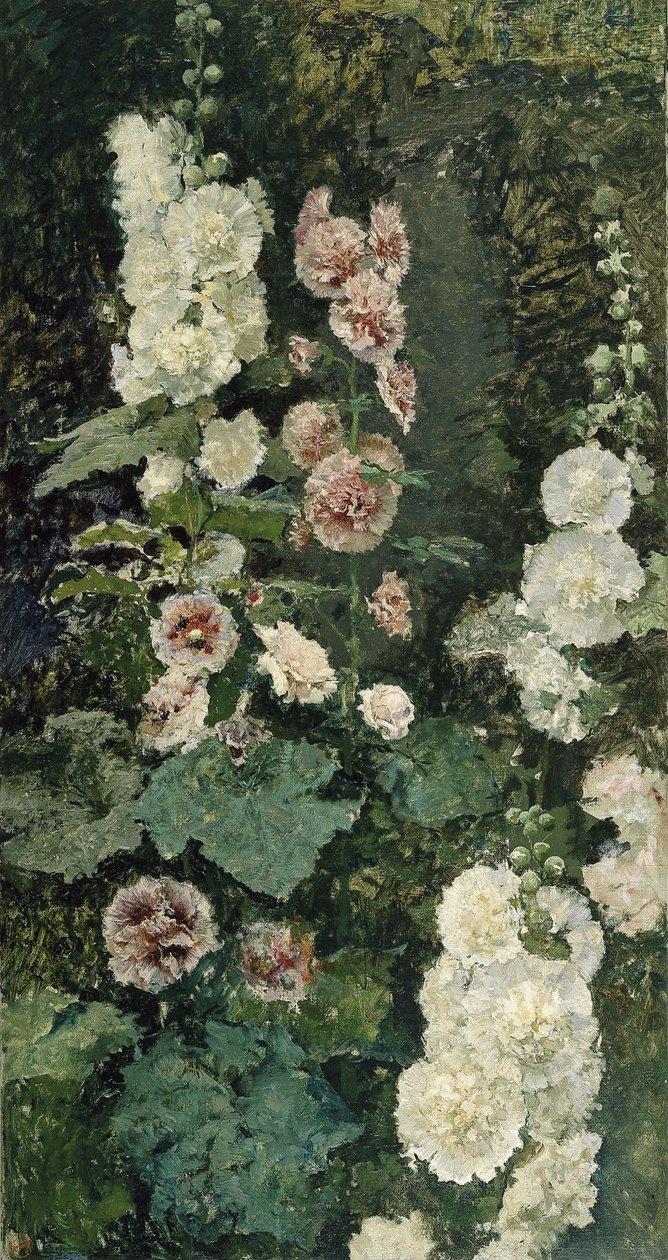 Hollyhocks, 1872 alkotó: Marià Fortuny