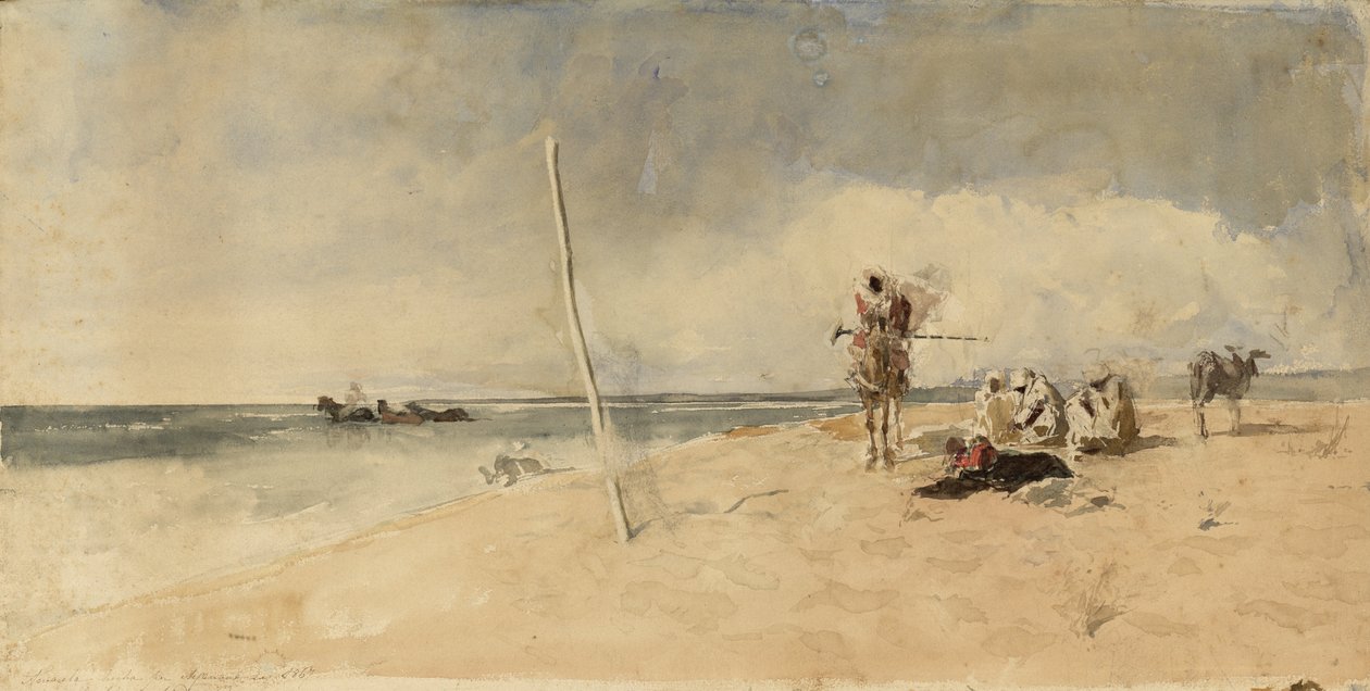 Afrikai strand alkotó: Marià Fortuny Marsal
