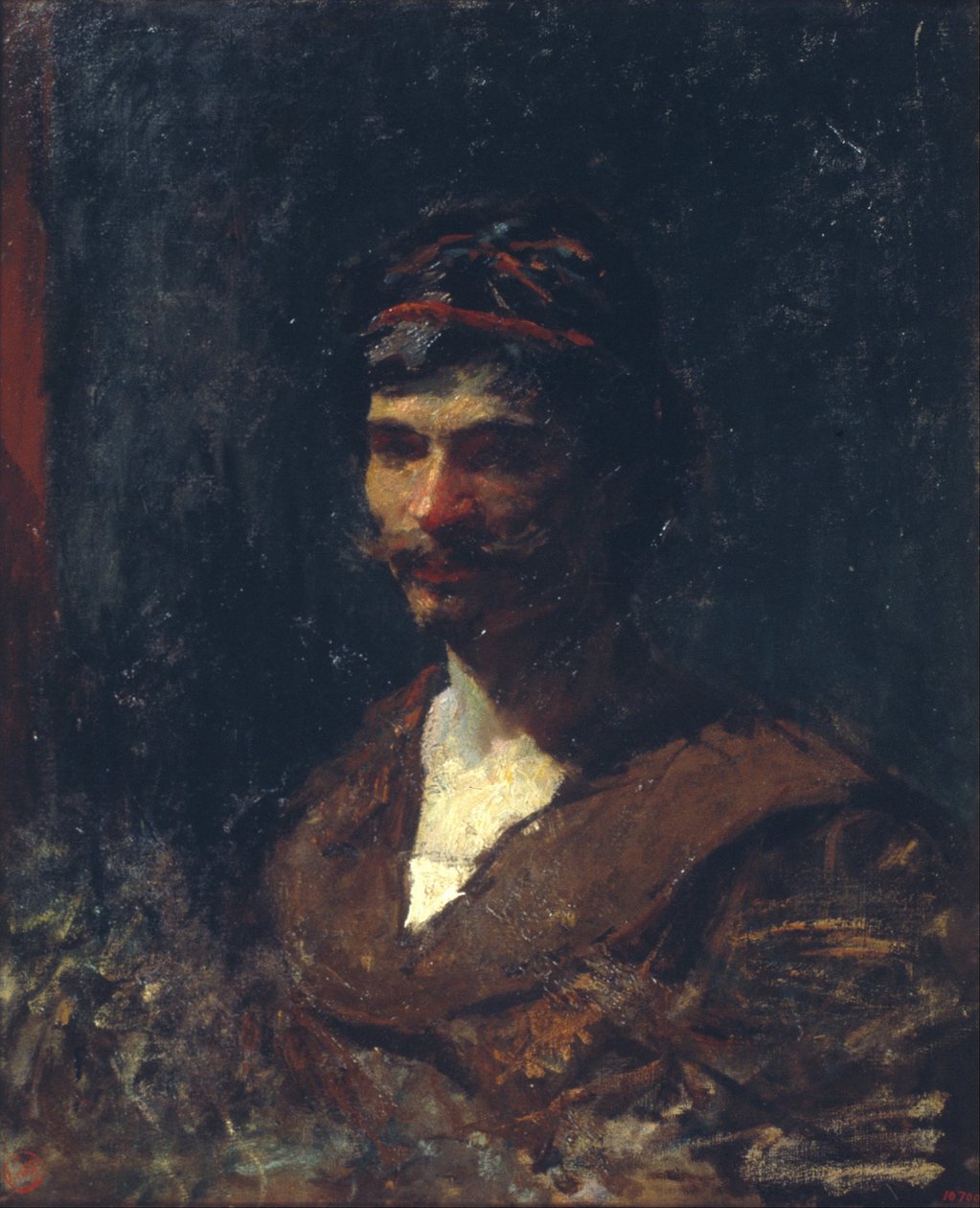 Egy férfi mellszobra. Bacchus allegóriája alkotó: Marià Fortuny Marsal