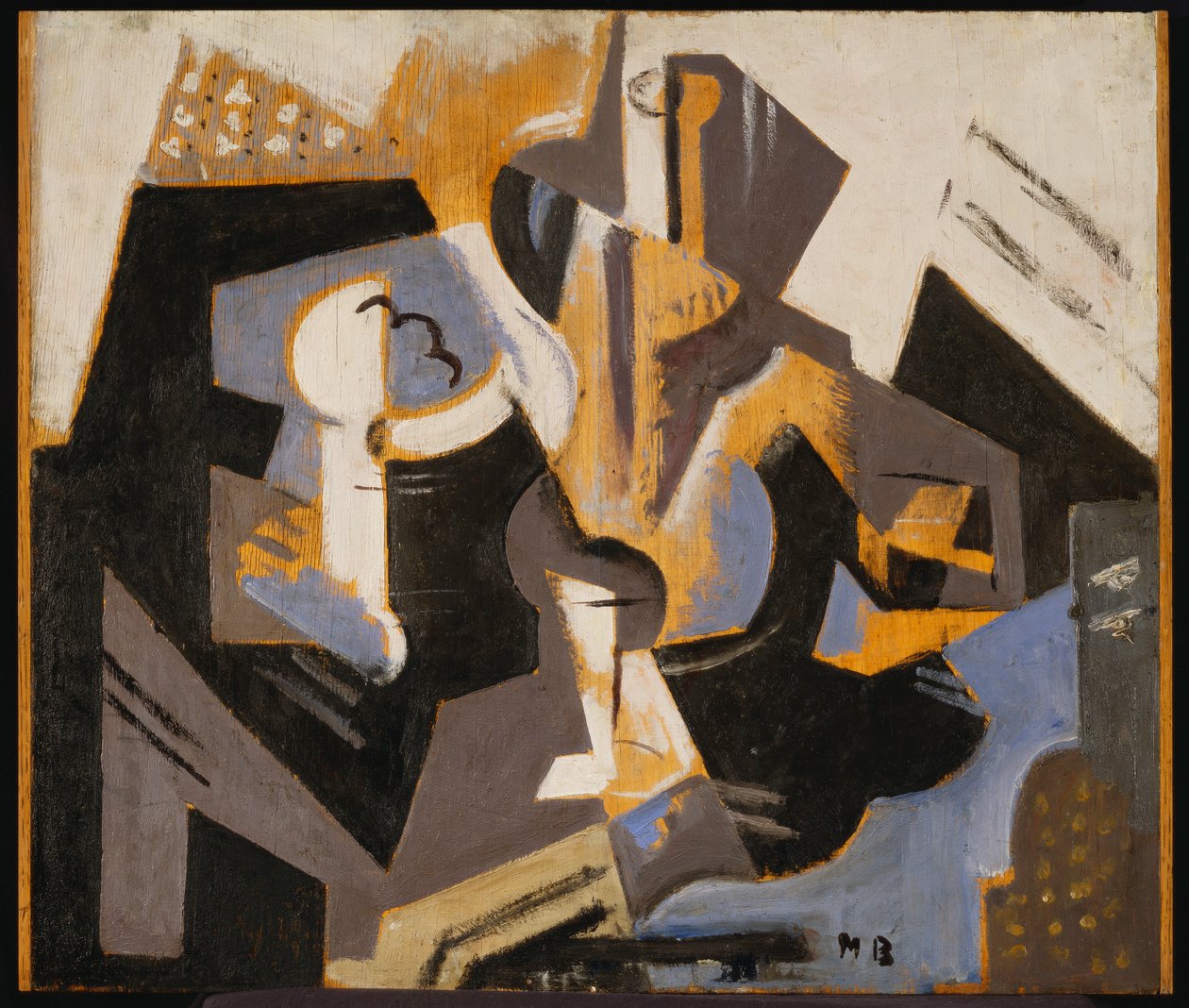 Kubista csendélet kék és szürke színben, 1917 körül (olaj a fedélzeten) alkotó: Maria Blanchard