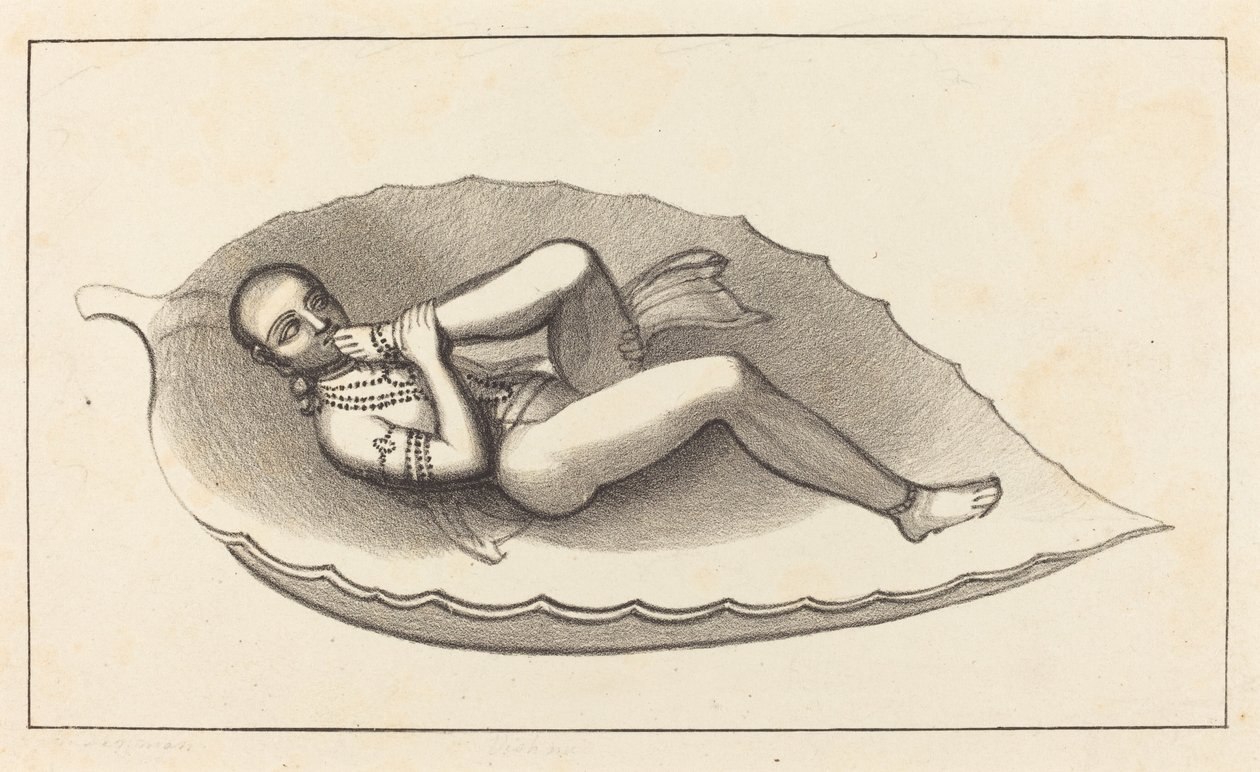 Visnu, Brahma teremtő ügynöke, az attitűd, az örökkévalóság jelképe alkotó: Maria Denman after John Flaxman