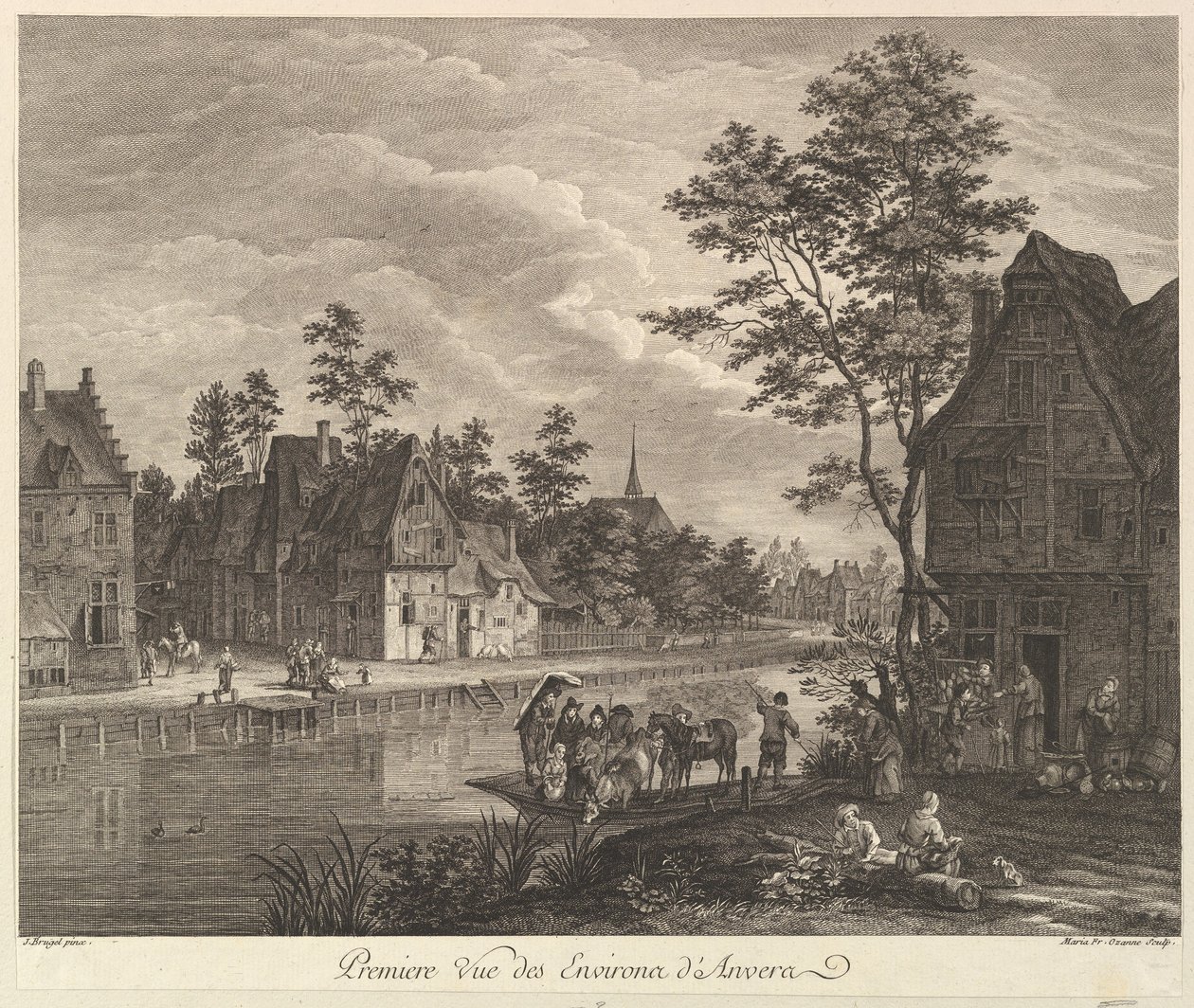 Első kilátás Antwerpen környékéről Premiere Vue des Environs d