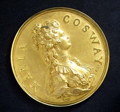 A művész portréérem (bronz) alkotó: Maria Hadfield Cosway