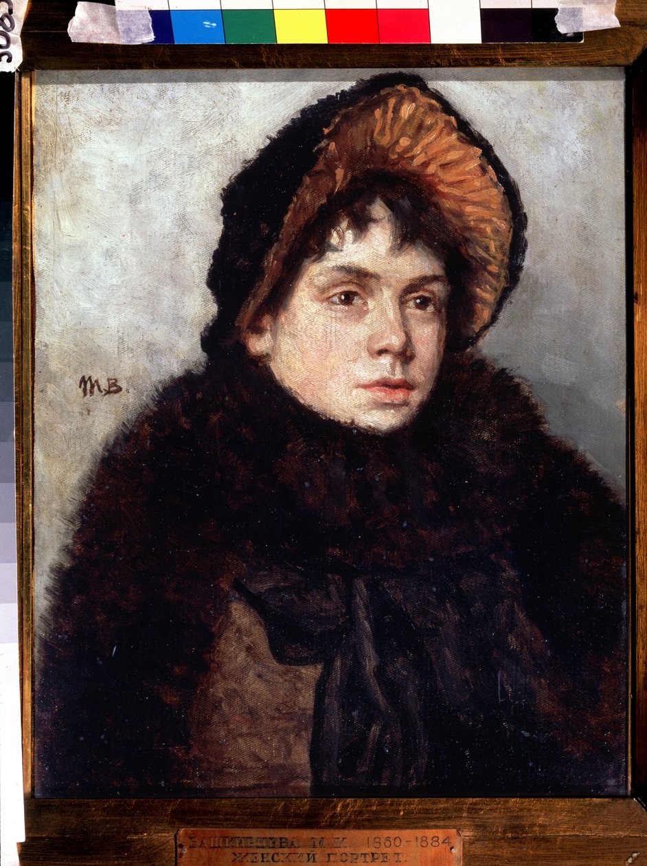 Önarckép. Maria Konstantinovna Bashkirtseva (1860-1884) festménye. Olaj, vászon, 35 x 27 cm. 19. századi orosz művészet. Állami Tretyakov Galéria, Moszkva. alkotó: Maria Konstantinova Bashkirtseva
