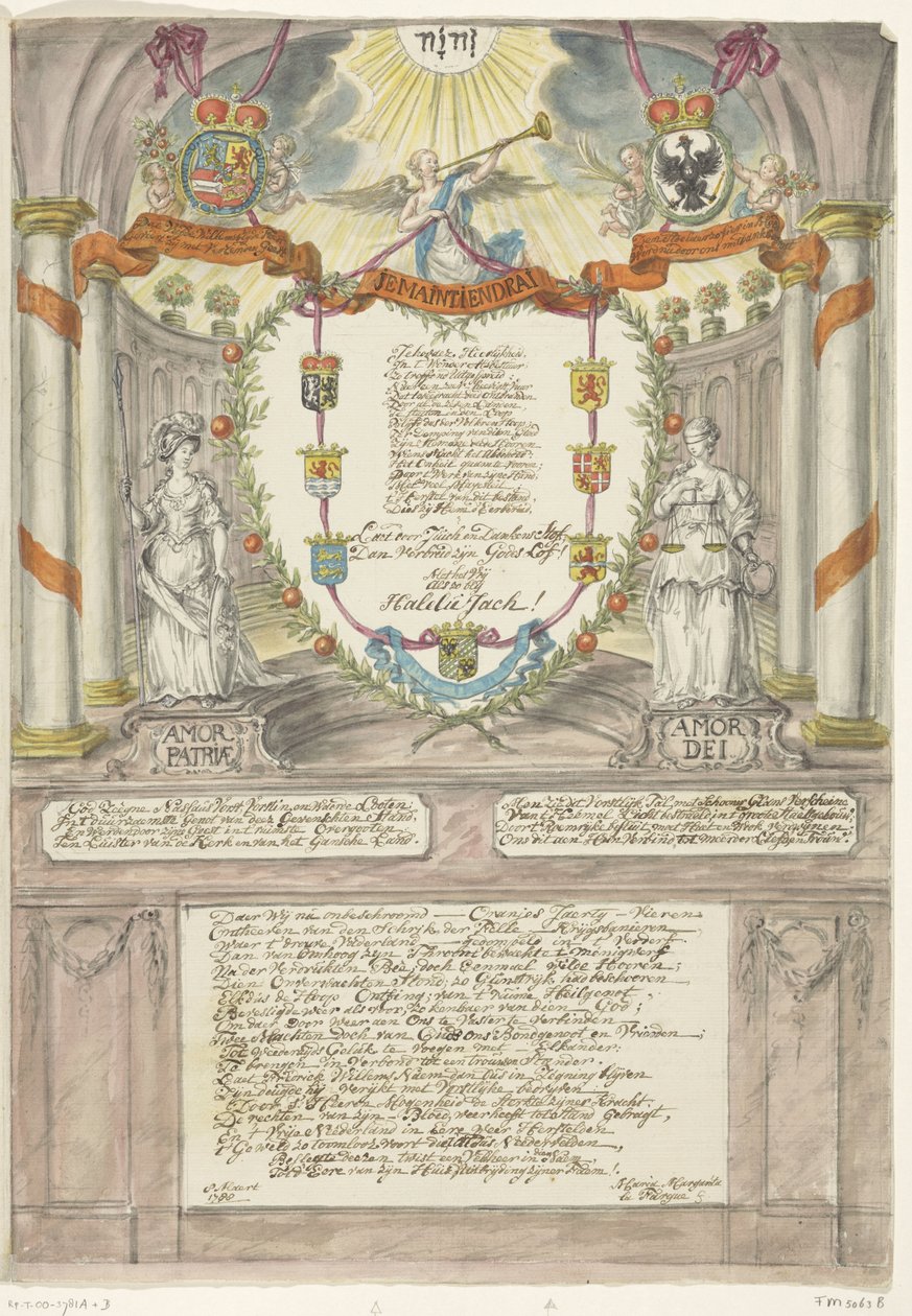 Vers Vilmos hercegnőnek V. Vilmos herceg negyvenedik születésnapján, 1788-ban alkotó: Maria Margaretha la Fargue