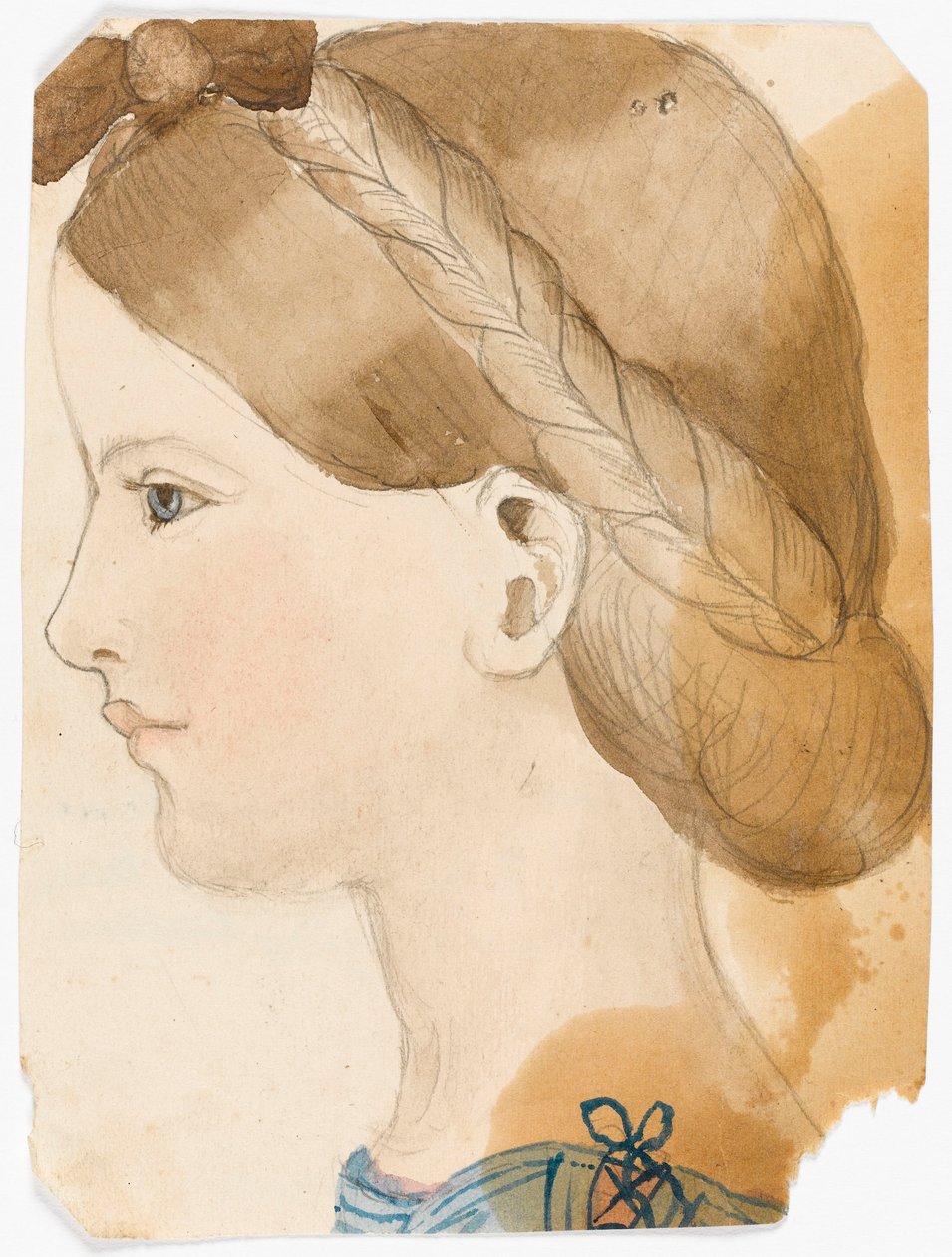 M Rose Herschel 7 éves portréja (1851) a 11 éves Maria nővére által. alkotó: Maria Sophia Herschel