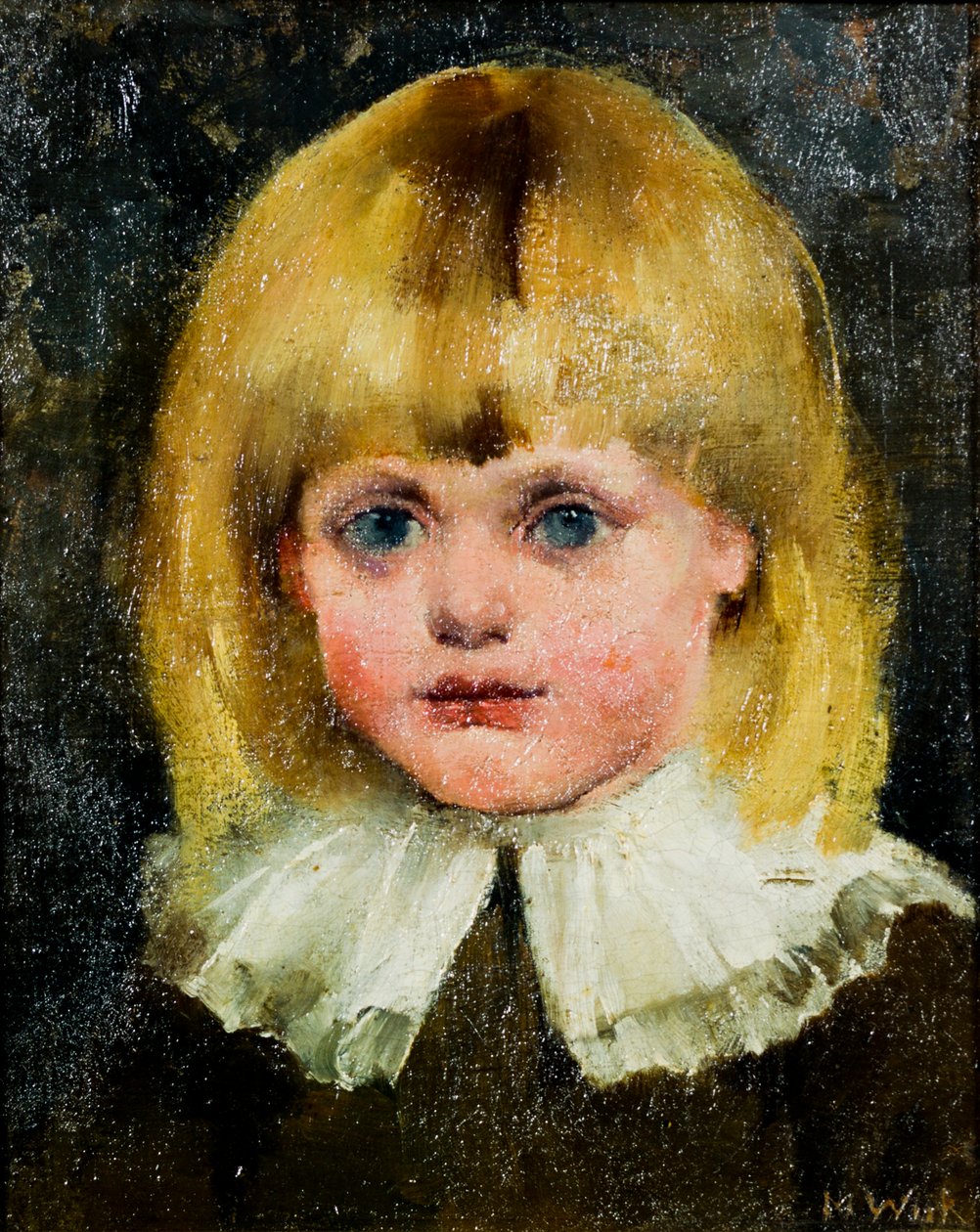 Leányfej (Hilja Tukiainen); festmény alkotó: Maria Wiik