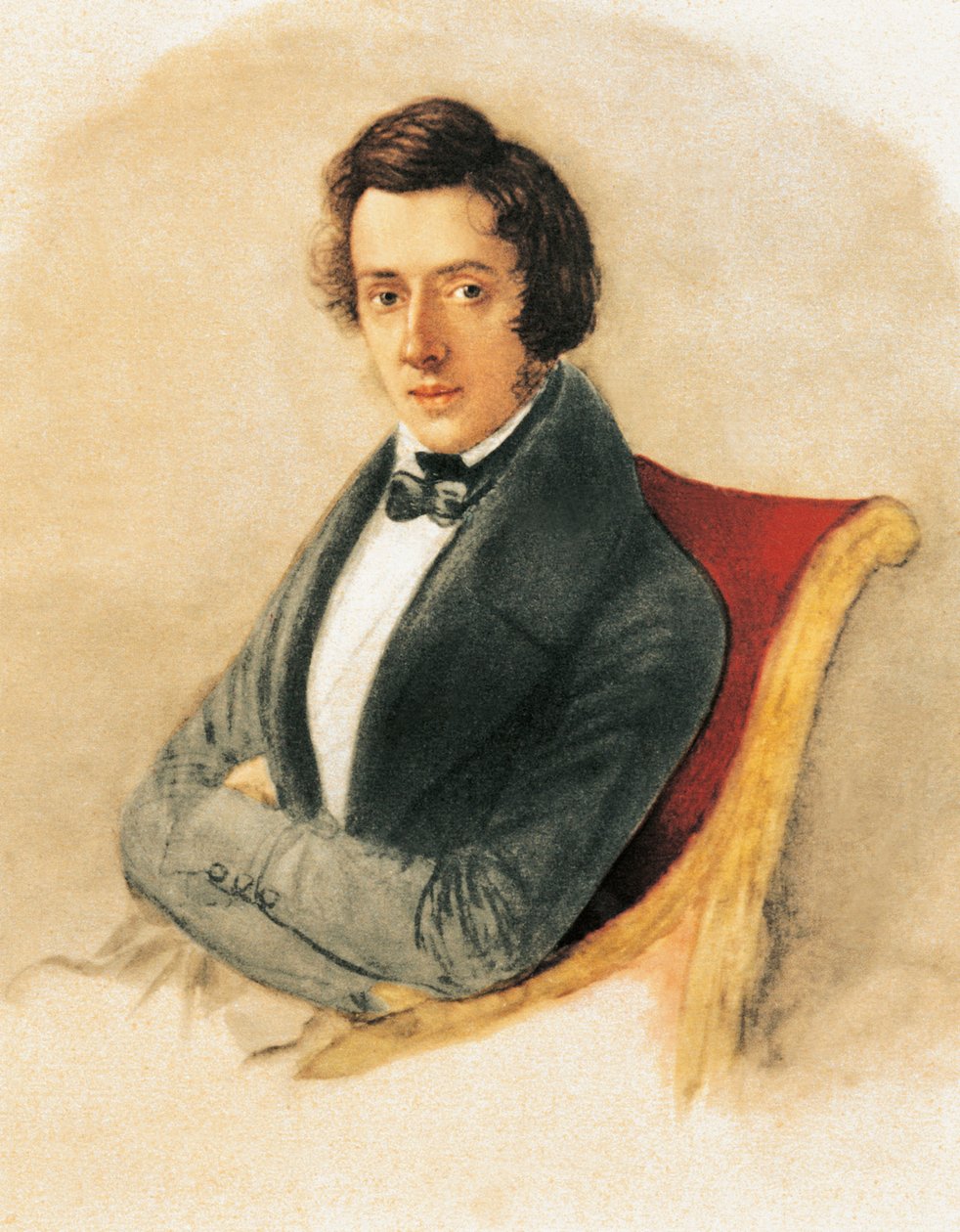 Frederic Chopin (akvarell papíron) alkotó: Maria Wodzinska