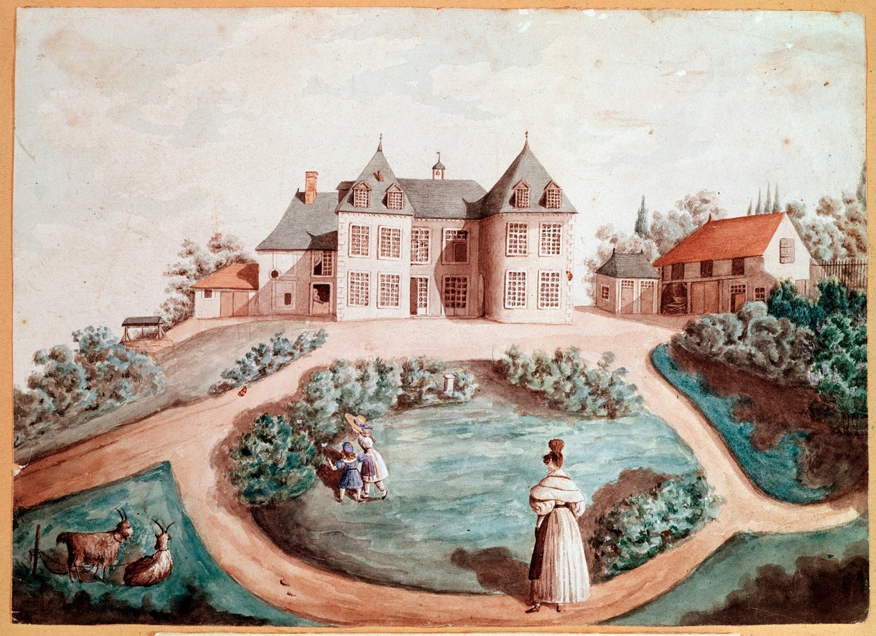 Egy kastély Touraine-ban. Illusztráció a gyöngyvirághoz, Balzactól. (Rajz alkotó: Maria du (attr. to) Fresnay
