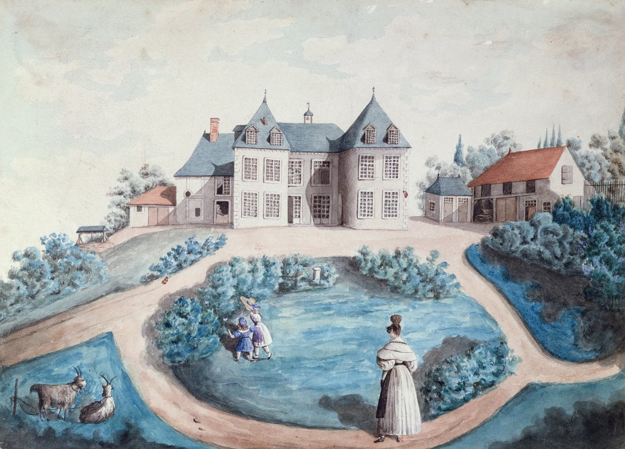 Honore de Balzac (1799-1850) Le Lys dans la Vallee című művének ábrázolása (wc, papír) alkotó: Maria du Fresnay