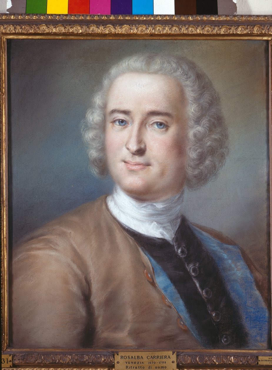 Egy úriember portréja, 1737 körül (pasztell, papír) alkotó: Marianna Carlevaris